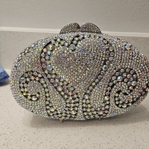Natasha Denona Silver Crystal Clutch